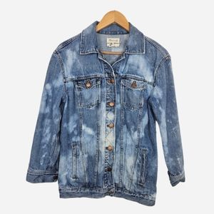 Madewell Bleached Dyed Oversized Denim Jean Jacket XS